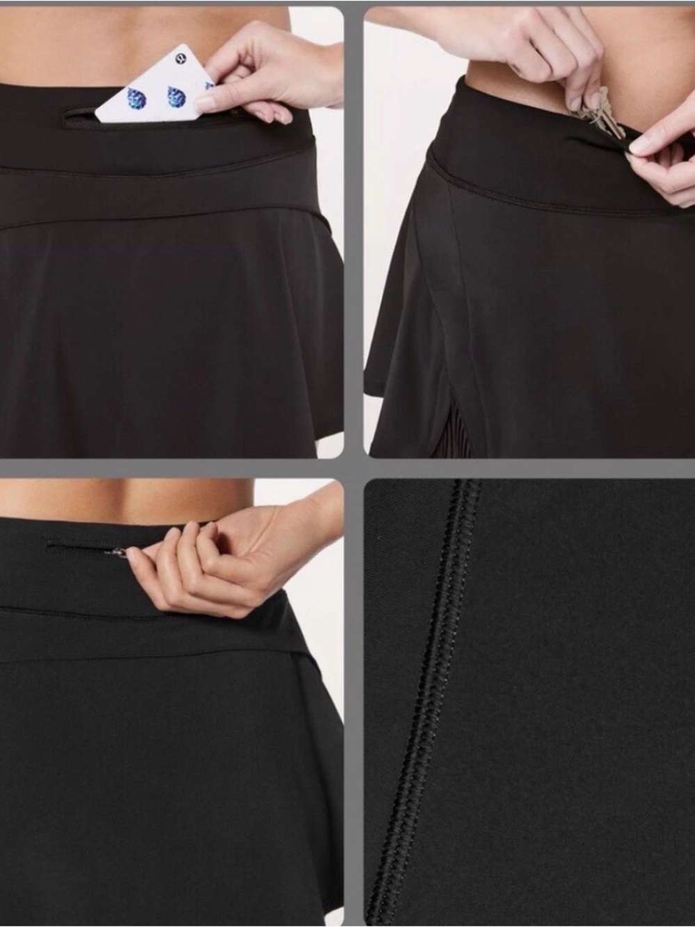 Lululemon Play Off the Pleats skirt  Elegant Black Sz.10